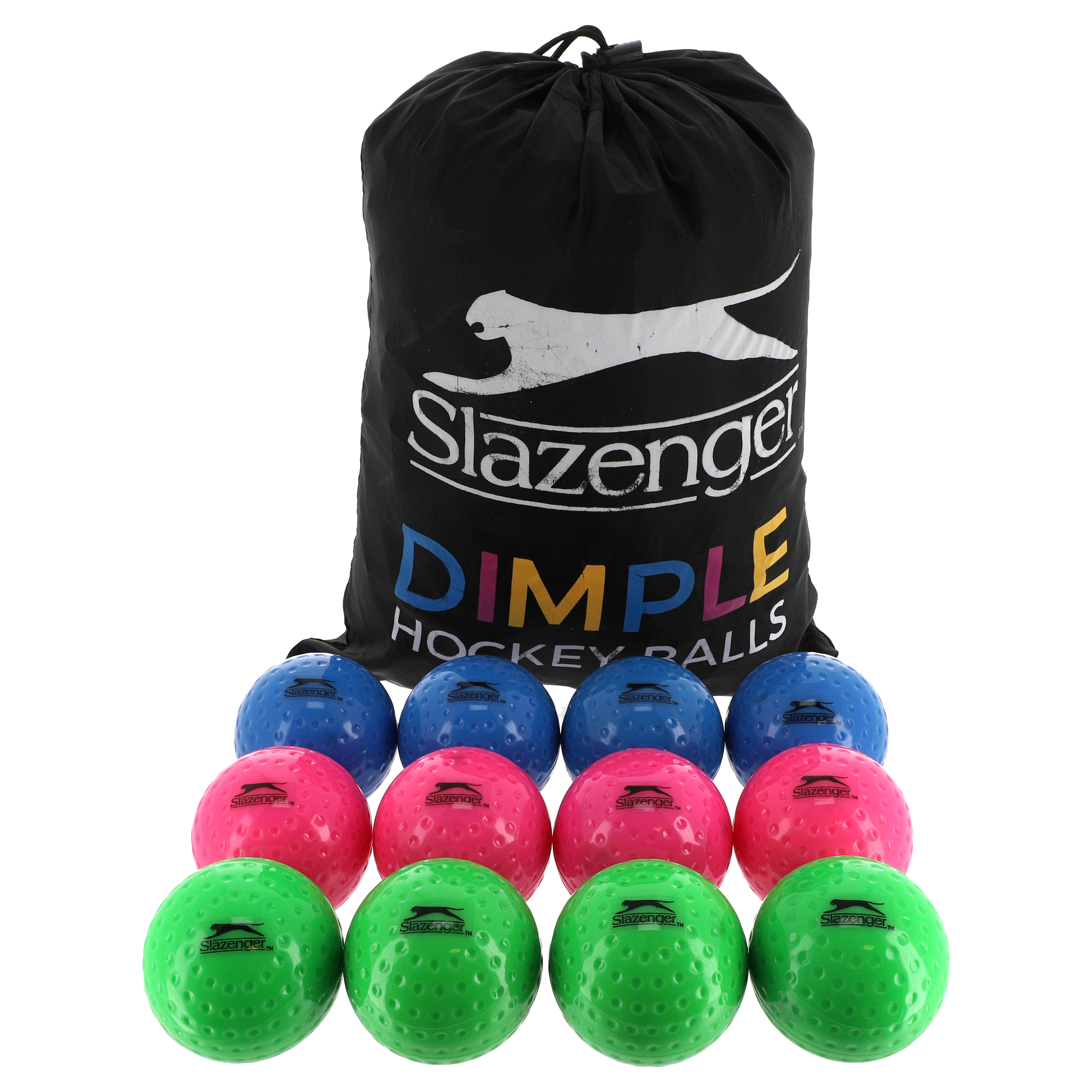Slazenger Training Hockey Balls - Dimpled - Assorted - Pack x12